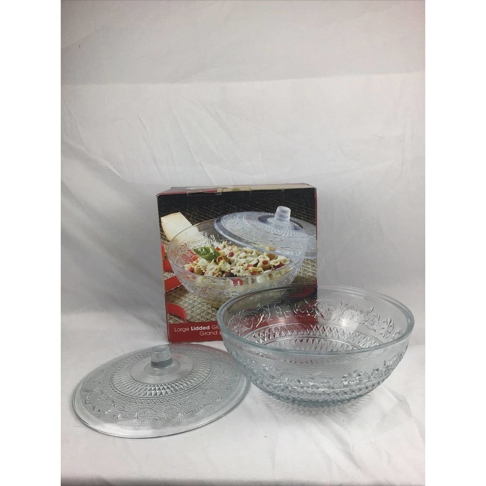 Bali Beautiful Large Lidded Glass Fruit Bowl PM-10BC/2-2GB